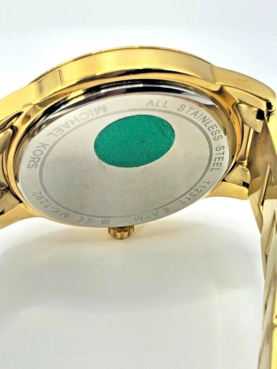 Michael Kors MK7292 Womens Gold-Tone Crystal Chronograph Watch 40mm main image 7